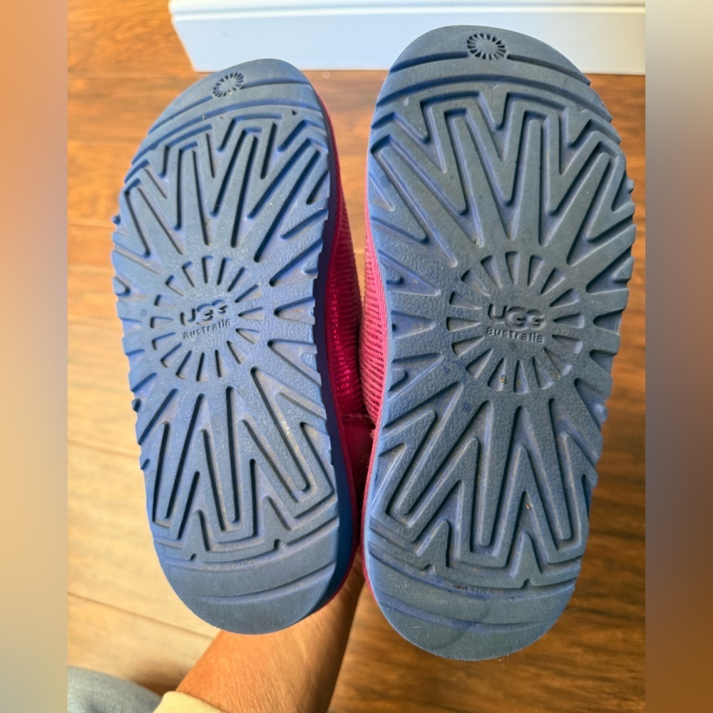 UGG Australia Mini Bailey Button Lizard Boot-Pink and Blue-Size 2 - Picture 13 of 14